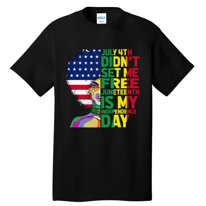 Juneteenth Dashiki American Flag Black  Independence Tall T-Shirt