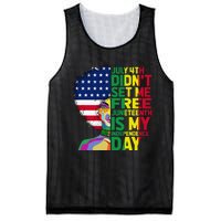 Juneteenth Dashiki American Flag Black  Independence Mesh Reversible Basketball Jersey Tank