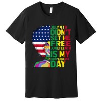 Juneteenth Dashiki American Flag Black  Independence Premium T-Shirt