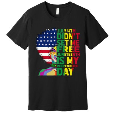 Juneteenth Dashiki American Flag Black  Independence Premium T-Shirt