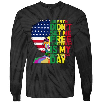 Juneteenth Dashiki American Flag Black  Independence Tie-Dye Long Sleeve Shirt