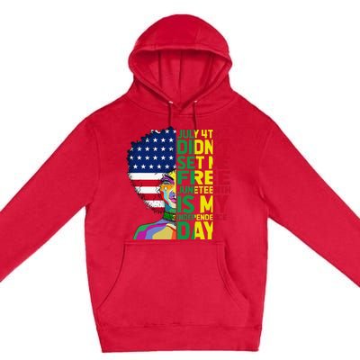 Juneteenth Dashiki American Flag Black  Independence Premium Pullover Hoodie