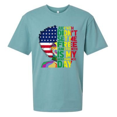 Juneteenth Dashiki American Flag Black  Independence Sueded Cloud Jersey T-Shirt