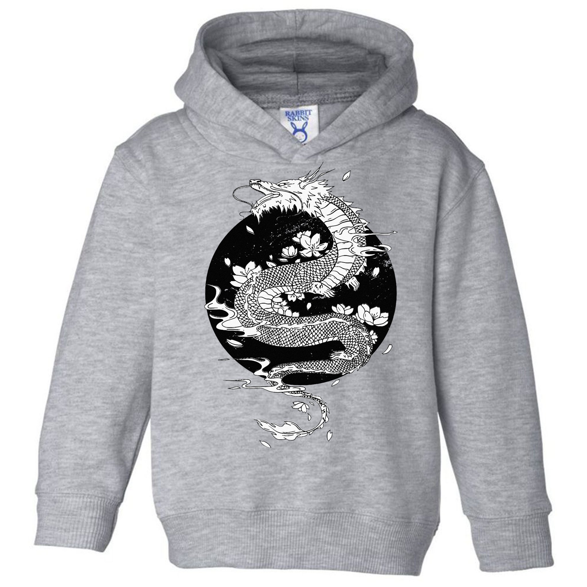Japanese Dragon Art Japanese Flag Vintage Retro Japan Toddler Hoodie