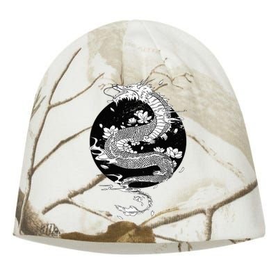 Japanese Dragon Art Japanese Flag Vintage Retro Japan Kati - Camo Knit Beanie