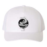 Japanese Dragon Art Japanese Flag Vintage Retro Japan Yupoong Adult 5-Panel Trucker Hat