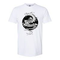 Japanese Dragon Art Japanese Flag Vintage Retro Japan Softstyle CVC T-Shirt