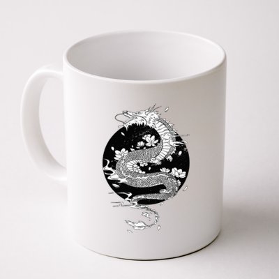 Japanese Dragon Art Japanese Flag Vintage Retro Japan Coffee Mug