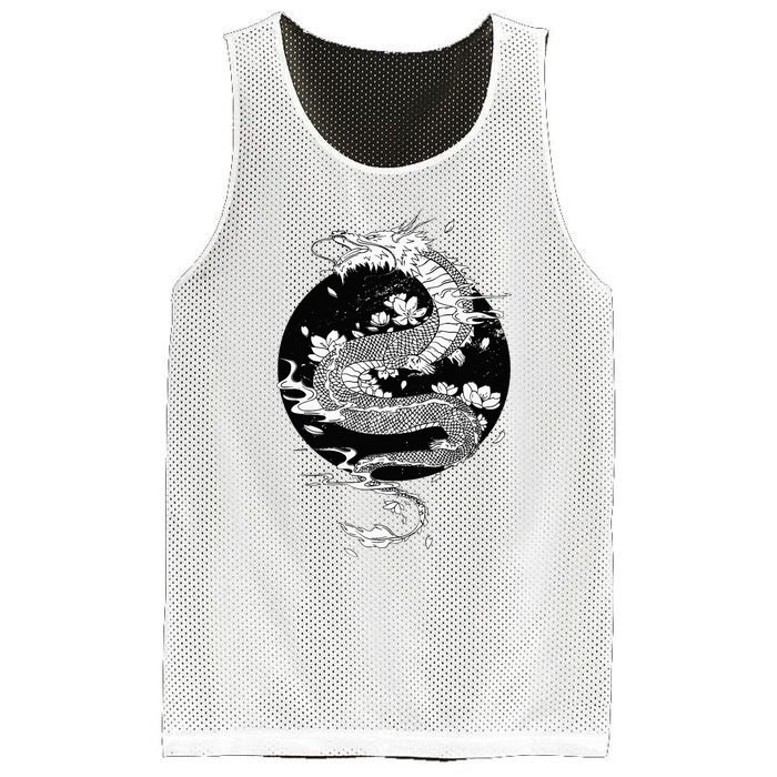 Japanese Dragon Art Japanese Flag Vintage Retro Japan Mesh Reversible Basketball Jersey Tank