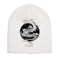 Japanese Dragon Art Japanese Flag Vintage Retro Japan Short Acrylic Beanie