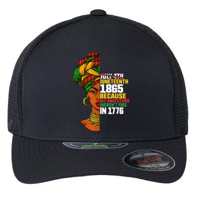 Juneteenth Day Ancestors Free 1776 July 4th Black African11 Flexfit Unipanel Trucker Cap