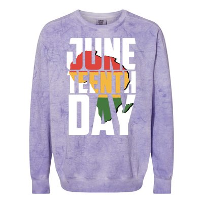 Juneteenth Day African American Pride Colorblast Crewneck Sweatshirt