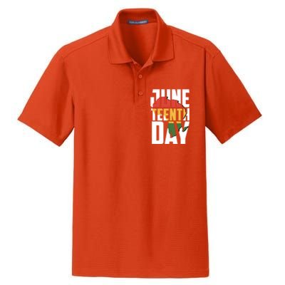 Juneteenth Day African American Pride Dry Zone Grid Polo