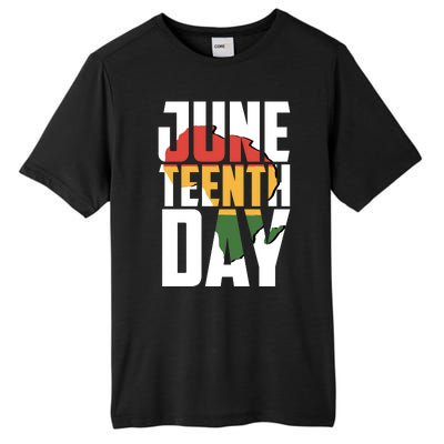 Juneteenth Day African American Pride Tall Fusion ChromaSoft Performance T-Shirt