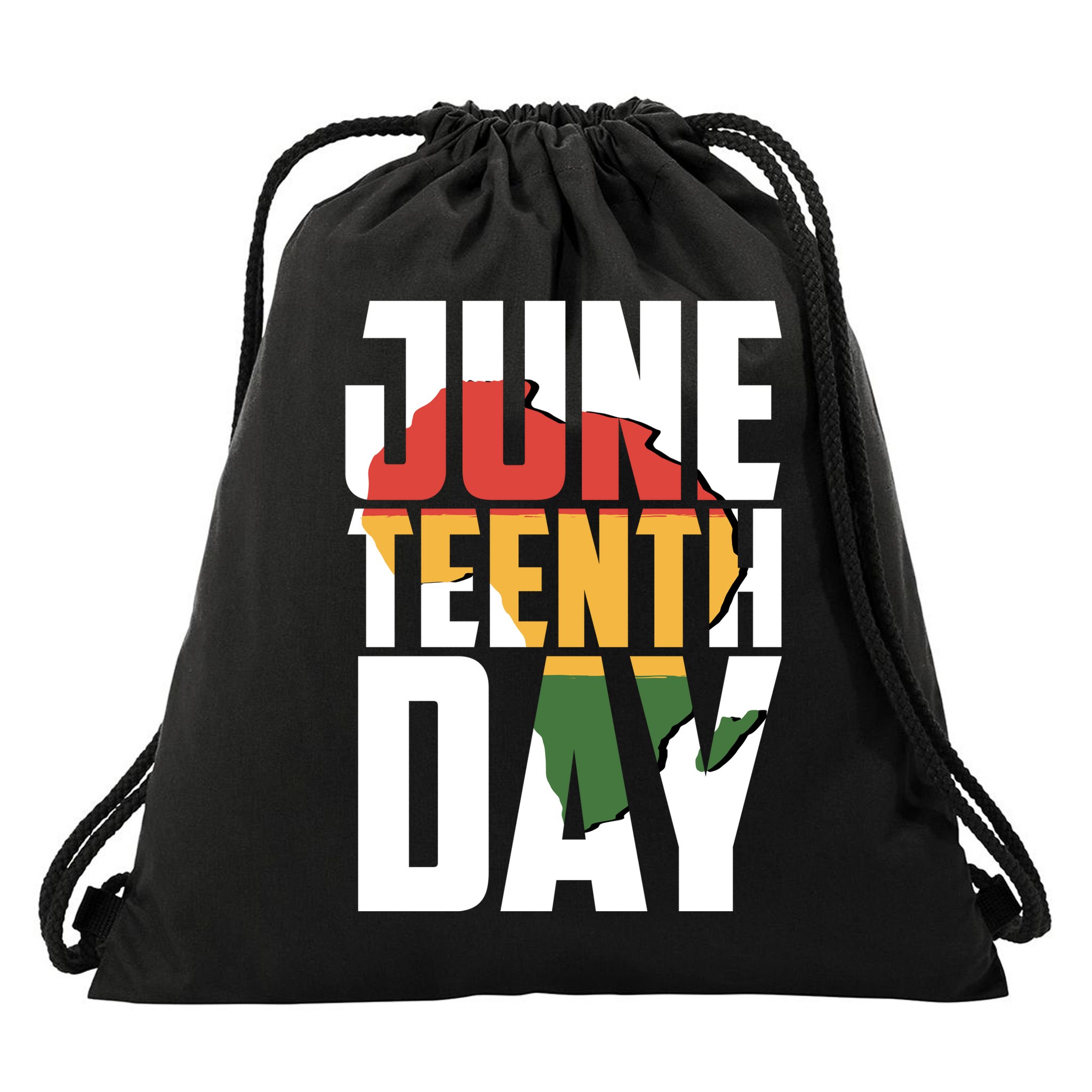 Juneteenth Day African American Pride Drawstring Bag