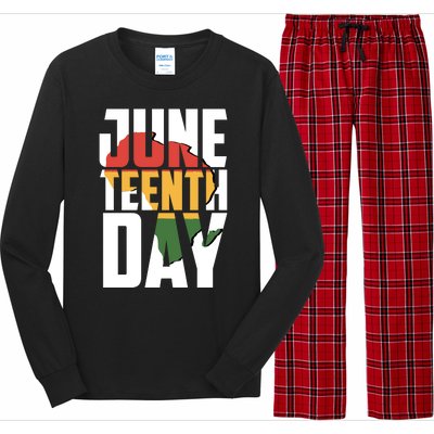 Juneteenth Day African American Pride Long Sleeve Pajama Set