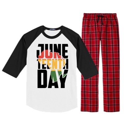 Juneteenth Day African American Pride Raglan Sleeve Pajama Set