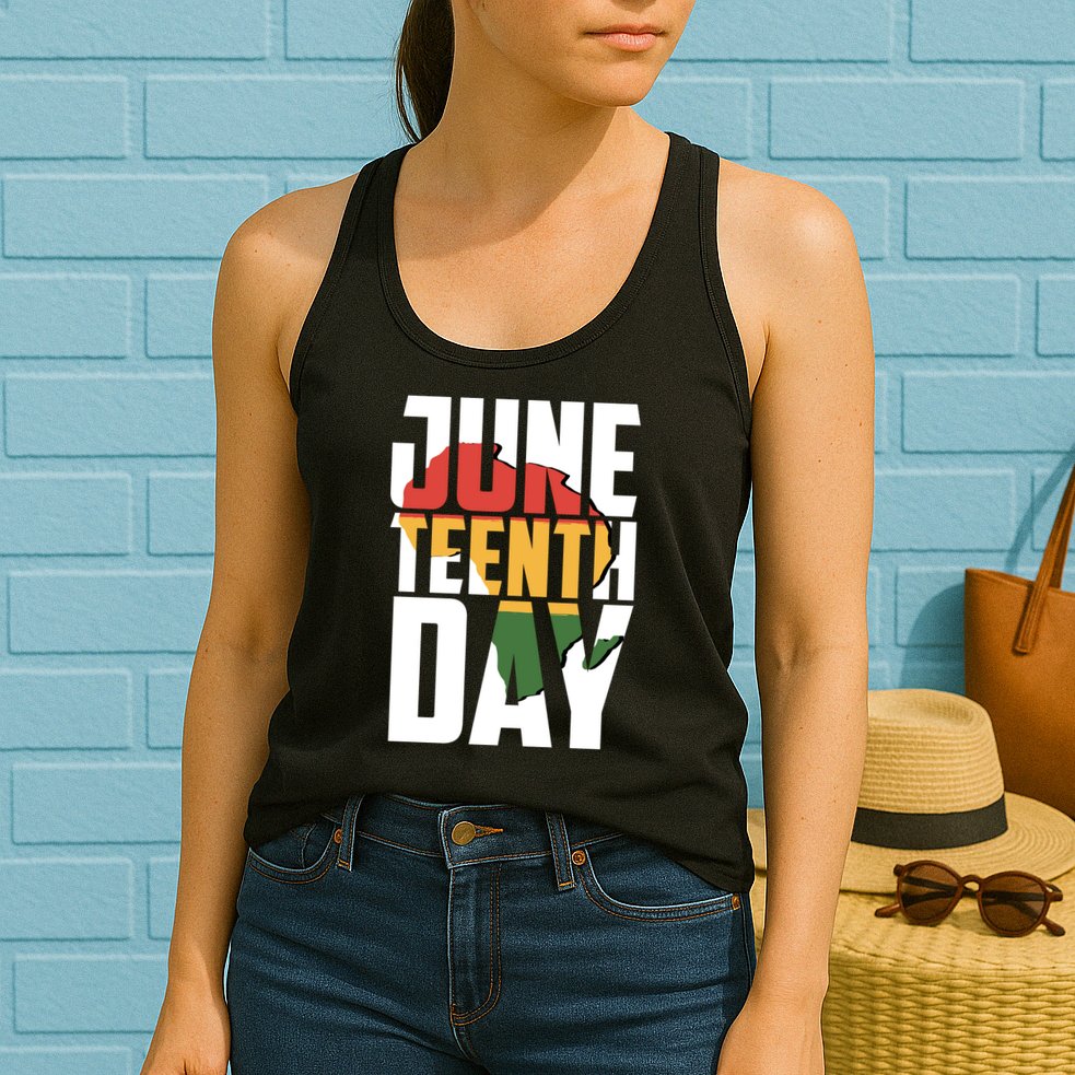Juneteenth Day African American Pride Womens Tank Top