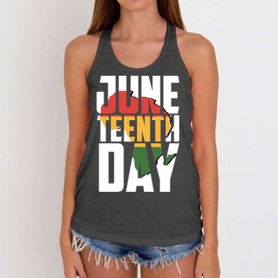 Juneteenth Day African American Pride Women's Knotted Racerback Tank