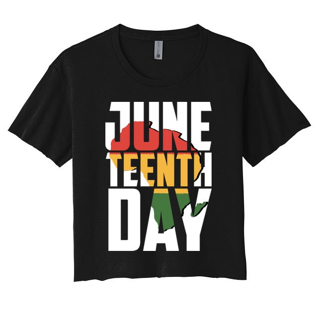 Juneteenth Day African American Pride Crop Top
