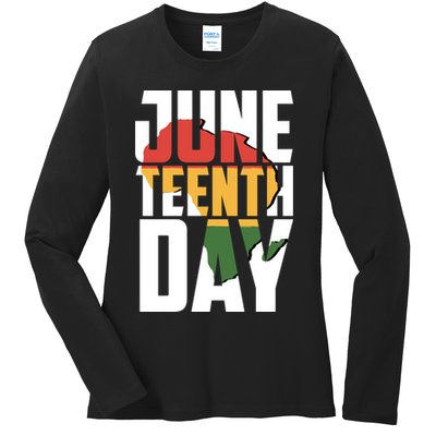 Juneteenth Day African American Pride Ladies Long Sleeve Shirt