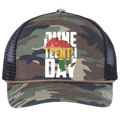 Juneteenth Day African American Pride Retro Rope Trucker Hat Cap