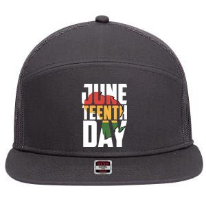 Juneteenth Day African American Pride 7 Panel Mesh Trucker Snapback Hat