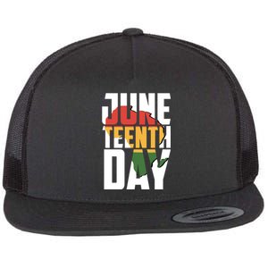 Juneteenth Day African American Pride Flat Bill Trucker Hat