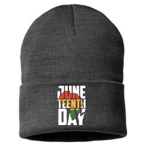 Juneteenth Day African American Pride Sustainable Knit Beanie