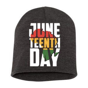 Juneteenth Day African American Pride Short Acrylic Beanie