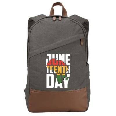 Juneteenth Day African American Pride Cotton Canvas Backpack