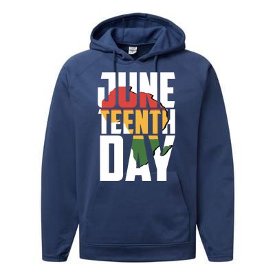 Juneteenth Day African American Pride Performance Fleece Hoodie