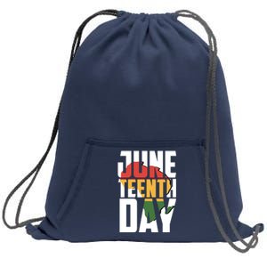 Juneteenth Day African American Pride Sweatshirt Cinch Pack Bag