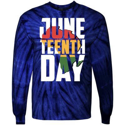 Juneteenth Day African American Pride Tie-Dye Long Sleeve Shirt