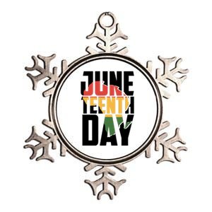 Juneteenth Day African American Pride Metallic Star Ornament