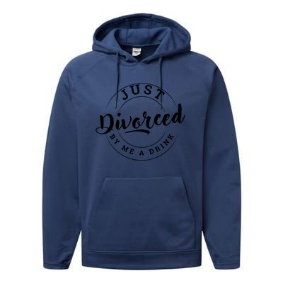 Just Divorced Buy Me A Drink Performance Fleece Hoodie