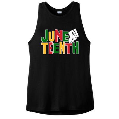 Juneteenth Day Black Power Ladies PosiCharge Tri-Blend Wicking Tank