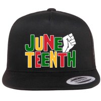 Juneteenth Day Black Power Flat Bill Trucker Hat