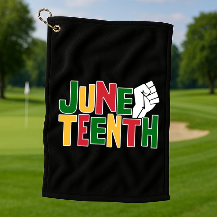 Juneteenth Day Black Power Golf Towel