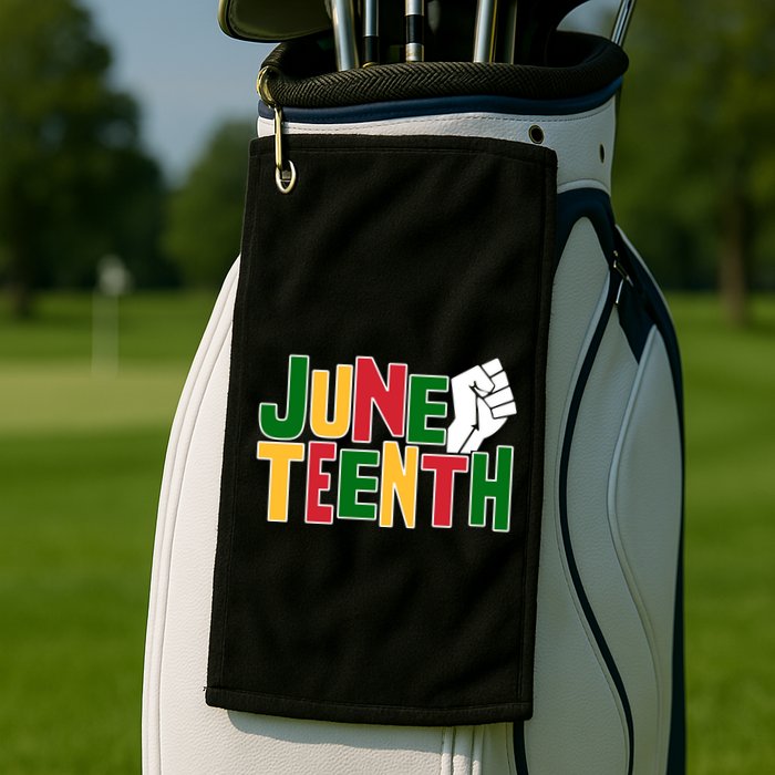 Juneteenth Day Black Power Golf Towel