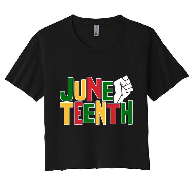 Juneteenth Day Black Power Crop Top
