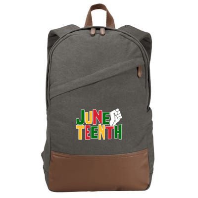 Juneteenth Day Black Power Cotton Canvas Backpack