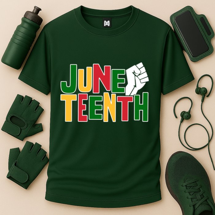 Juneteenth Day Black Power Performance Shirt