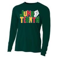 Juneteenth Day Black Power Cooling Performance Long Sleeve Crew