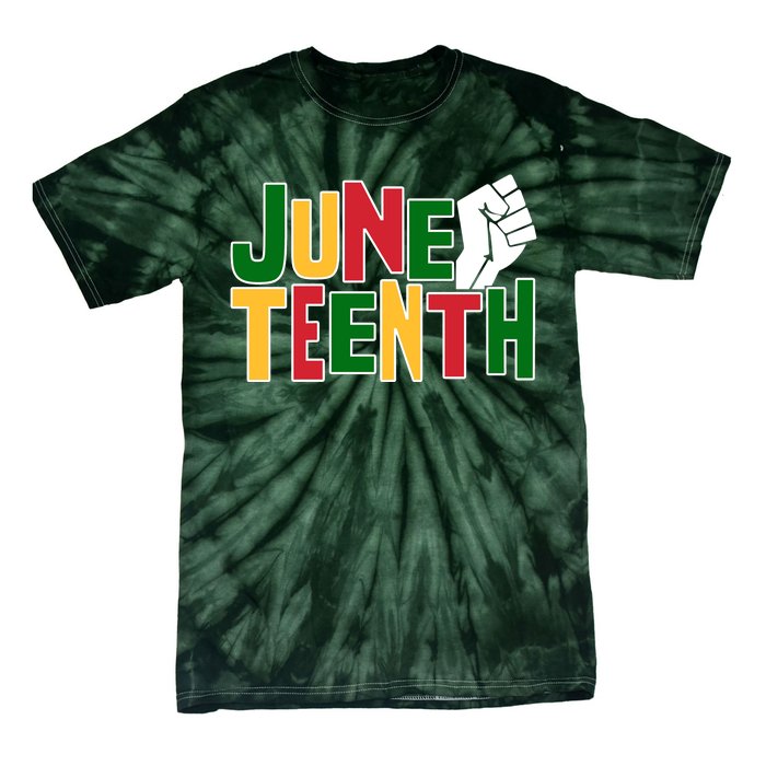 Juneteenth Day Black Power Tie-Dye T-Shirt