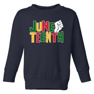 Juneteenth Day Black Power Toddler Sweatshirt