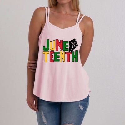 Juneteenth Day Black Power Women's Strappy Tank