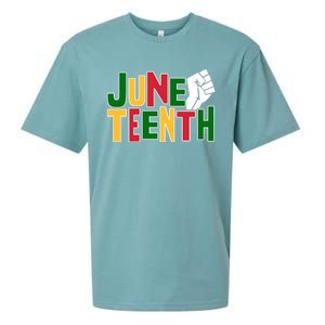 Juneteenth Day Black Power Sueded Cloud Jersey T-Shirt