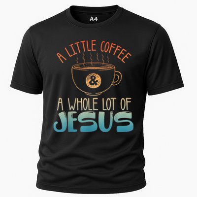 Jesus Design Christian Coffee Lover Cooling Performance Crew T-Shirt