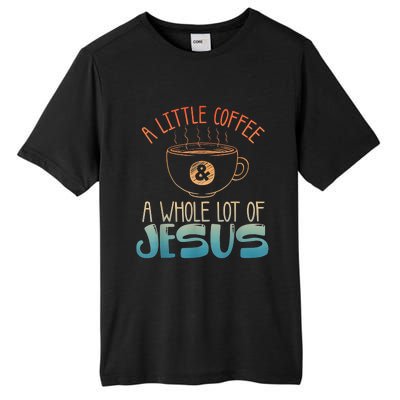 Jesus Design Christian Coffee Lover Tall Fusion ChromaSoft Performance T-Shirt